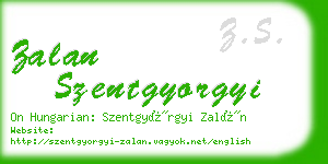 zalan szentgyorgyi business card